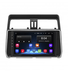 Штатная магнитола Lesko для Toyota Land Cruiser Prado 150 Series Рестайлинг 2 2017-2020 экран 10" 2/32Gb Wi-Fi GPS Base