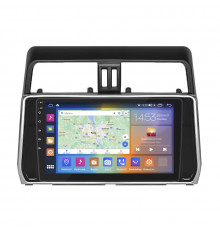 Штатная магнитола Lesko для Toyota Land Cruiser Prado 150 Series Рестайлинг 2 2017-2020 экран 10" 2/32Gb CarPlay 4G Wi-Fi GPS Prime