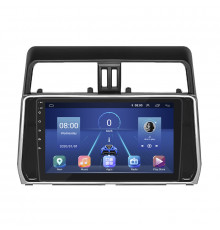 Штатная магнитола Lesko для Toyota Land Cruiser Prado 150 Series Рестайлинг 2 2017-2020 экран 10" 2/32Gb 4G Wi-Fi GPS Top