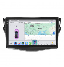 Штатная магнитола Lesko для Toyota RAV4 III (XA30) 2006-2012 экран 9" 4/64 QLED CarPlay 4G Wi-Fi GPS 360 Prime