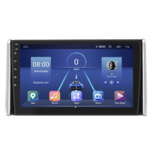 Штатная магнитола Lesko для Toyota RAV4 V (XA50) 2018-н.в. экран 10" 6/128Gb 4G Wi-Fi GPS Top