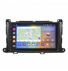 Штатная магнитола Lesko для Toyota Sienna III 2010-2014 экран 9" 4/64Gb CarPlay 4G Wi-Fi GPS Prime