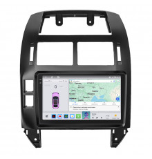 Штатная магнитола Lesko для Volkswagen Polo IV Рестайлинг 2005-2009 экран 9" 4/64 QLED CarPlay 4G Wi-Fi GPS 360 Prime