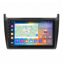 Штатная магнитола Lesko для Volkswagen Polo V 2009-2015 экран 9" 2/32Gb CarPlay 4G Wi-Fi GPS Prime