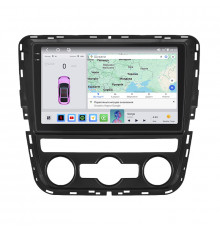 Штатная магнитола Lesko для Volkswagen Scirocco R I Рестайлинг 2014-2017 экран 10" 4/64 QLED CarPlay 4G Wi-Fi GPS 360 Prime