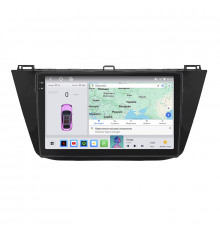 Штатная магнитола Lesko для Volkswagen Tiguan II 2016-2020 экран 10" 4/64 QLED CarPlay 4G Wi-Fi GPS 360 Prime