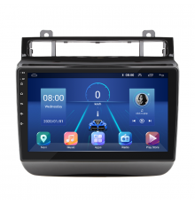 Штатная магнитола Lesko для Volkswagen Touareg II Рестайлинг 2014-2018 экран 9" 6/128Gb 4G Wi-Fi GPS Top