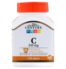 Витамин С, Vitamin C, 21st Century, 250 мг, 110 таблеток