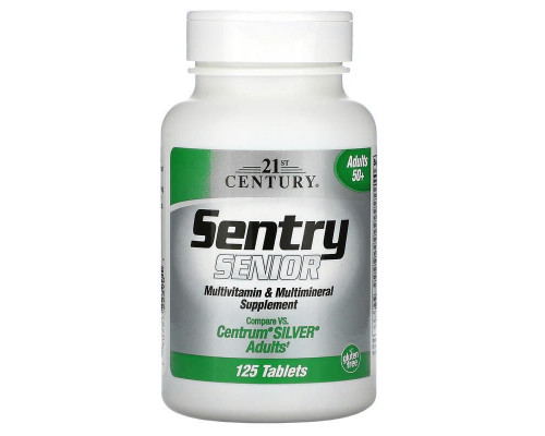 Мультивітаміни та мінерали для дорослих 50+, Multivitamin & Multimineral, 21st Century, 125 таблеток