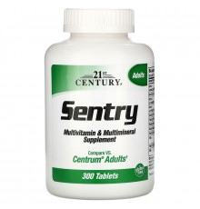 Мультивитамины и минералы Sentry, (Multivitamin Multimineral), 21st Century, для взрослых, 300 таблеток