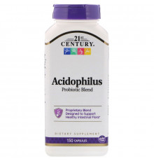 Пробіотики, Acidophilus Probiotic, 21st Century, пробіотична суміш, 150 капсул