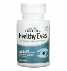 Витамины для глаз, Healthy Eyes, 21st Century, с лютеином и антиоксадантами, 60 таблеток