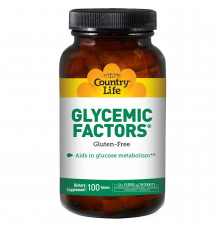 Комплекс для стабилизации гликемического индекса, Glycemic Factors, Country Life, 100 таблеток