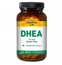 ДГЭА (дегидроэпиандростерон), DHEA, Country Life, 10 мг, 50 капсул