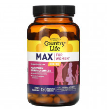 Мультивитамины для женщин, Multivitamin & Mineral, Country Life, без железа, 120 капсул