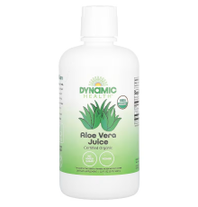Сок алоэ вера неприправленный, Aloe Vera Juice, Dynamic Health, органик, без ароматизаторов, 946 мл
