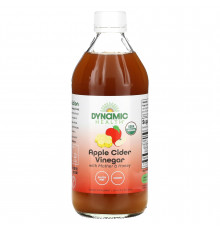 Яблочный уксус с медом и мякотью, Apple Cider Vinegar, Dynamic Health Laboratories, 473 мл