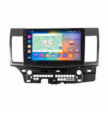 Штатная магнитола Lesko для Mitsubishi Lancer X Рестайлинг 2 2015-2017 экран 10" 4/64Gb CarPlay 4G Wi-Fi GPS Prime