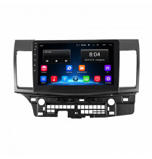 Штатная магнитола Lesko для Mitsubishi Lancer X Рестайлинг 2011-2015 экран 10" 2/32Gb Wi-Fi GPS Base