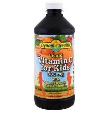Витамин C для детей, Liquid Vitamin C, Dynamic Health Laboratories, жидкий, натуральный цитрусовый вкус, 473 мл