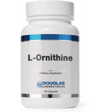 L-орнитин, L-Ornithine, Douglas Laboratories, для заживления ран, поддержки гормонов и работы ЖКТ, 500 мг, 60 капсул