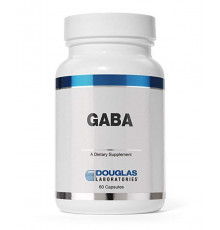 ГАМК (гамма-аминомасляная кислота), Gaba, Douglas Laboratories, поддержка нейротрансмиттеров мозга, циклов сна и температуры тела, 500 мг, 60 капсул