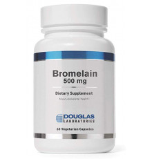 Бромелайн, Bromelain, Douglas Laboratories, поддержка костно-мышечной системы, 500 мг, 60 капсул