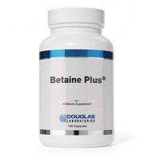 Бетаин, поддержка пищеварения, Betaine Plus, Douglas Laboratories, с пепсином, 100 капсул