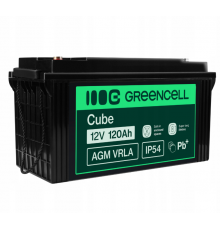 Акумулятор Green Cell AGM VRLA 12V 120Ah IP54 не потребує облуговування (термін служби - 5 років)