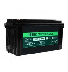Акумулятор Green Cell AGM VRLA 12 V 120 Ah IP54 для фотоелектричних систем, яхт, човнів, сонячних панелей