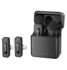 Мікрофон петличний бездротовий BOYA BY-V3 Combo (Lightning, Type-C) black