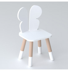 Дитячий стільчик метелик 26.5х26х25см, стілець у дитячу кімнату до 7 років, білий