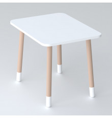 Дитячий прямокутний столик 46х60х45, стіл у дитячу від 1 року, білий