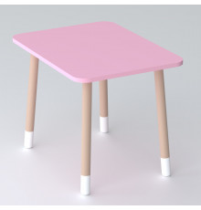 Дитячий прямокутний столик 46х60х45, стіл для дитячої кімнати, рожевий