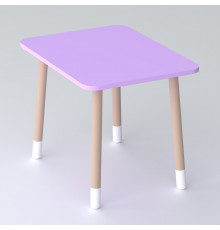 Дитячий прямокутний столик 46х60х45, стіл для дитячої кімнати від 1 року, фіолетовий
