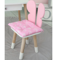 Подушка м'яка для дитячого стільчика 23х28, рожева з короною