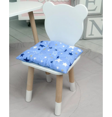 Подушка м'яка для дитячого стільчика 23х28, синя