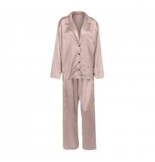 Женский шелковый комплект для дома и сна 2SYCK1315 рукашка и штаны женская пижама атласная Мокко S