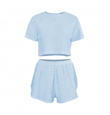 Женский комплект для дома и сна SM24107A футболка и шорты женская пижама Blue L