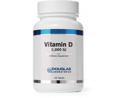 Доповнений вітамін D, Vitamin D (5,000 МО), Douglas Laboratories, 100 таблеток