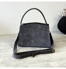 Женская сумка замшевая Каролина графит