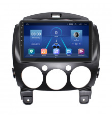 Штатная магнитола Lesko для Mazda 2 II (DE) 2007-2010 экран 9" 4/32Gb 4G Wi-Fi GPS Top