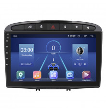 Штатная магнитола Lesko для Peugeot 408 I 2012-2017 экран 9" 4/32Gb 4G Wi-Fi GPS Top