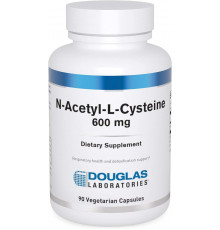 N-ацетил-L-цистеин, N-Acetyl-L-Cysteine, Douglas Laboratories, 600 мг, 90 вегетарианских капсул
