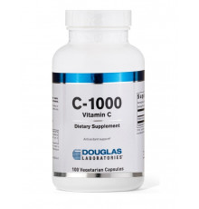Витамин C, Vitamin C-1000, Douglas Laboratories, для поддержки кожи, кровеносных сосудов, сухожилий, суставных хрящей и костей, 1000 мг, 100 капсул