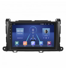 Штатная магнитола Lesko для Toyota Sienna III 2010-2014 экран 9" 4/32Gb 4G Wi-Fi GPS Top