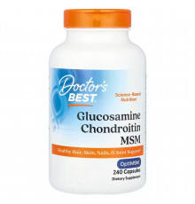 Глюкозамин, хондроитин, МСМ, Glucosamine Chondroitin MSM, Doctor's Best, 240 капсул