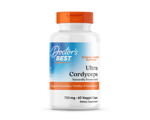 Кордіцепс ультра, Ultra Cordyceps, Doctor's Best, 750 мг, 60 веганських капсул