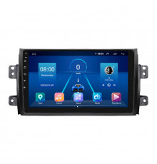 Штатная магнитола Lesko для Fiat Sedici  2005-2014 экран 9" 4/64Gb 4G Wi-Fi GPS Top