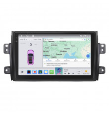 Штатная магнитола Lesko для Suzuki SX4 I (Classic) 2006-2009 экран 9" 4/64 QLED CarPlay 4G Wi-Fi GPS 360 Prime